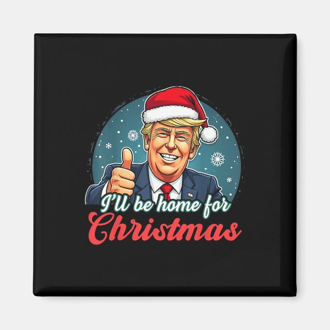 Jag kommer hem till jultomten Jultomten Magnet (Framsidan)