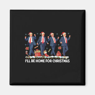 Jag kommer hem till jultomten. magnet