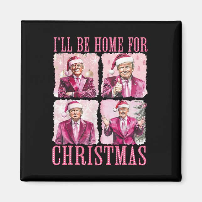 Jag kommer hem till jultomten och Julafton-trumpen Magnet (Framsidan)
