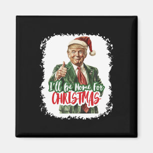 Jag kommer hem till jultomten på Julafton Pajama Magnet