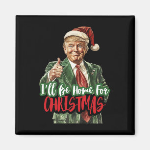 Jag kommer hem till jultomten på Julafton Pajama Magnet