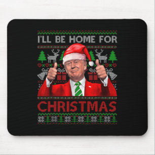 Jag kommer hem till jultomten på Julafton Pajama Musmatta