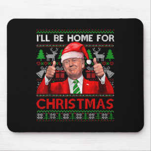 Jag kommer hem till jultomten på Julafton Pajama Musmatta
