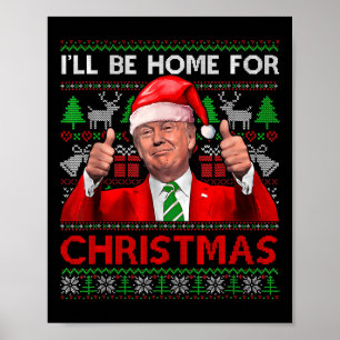Jag kommer hem till jultomten på Julafton Pajama Poster