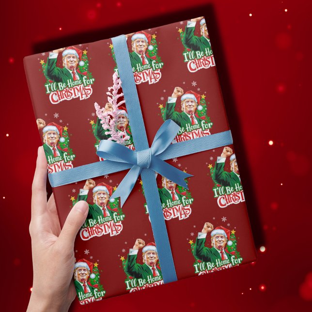 Jag kommer hem till jultomten Red Presentpapper (Skapare uppladdad)