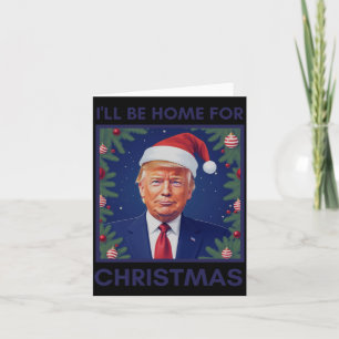 Jag kommer hem till jultomten Santa Julafton. Kort