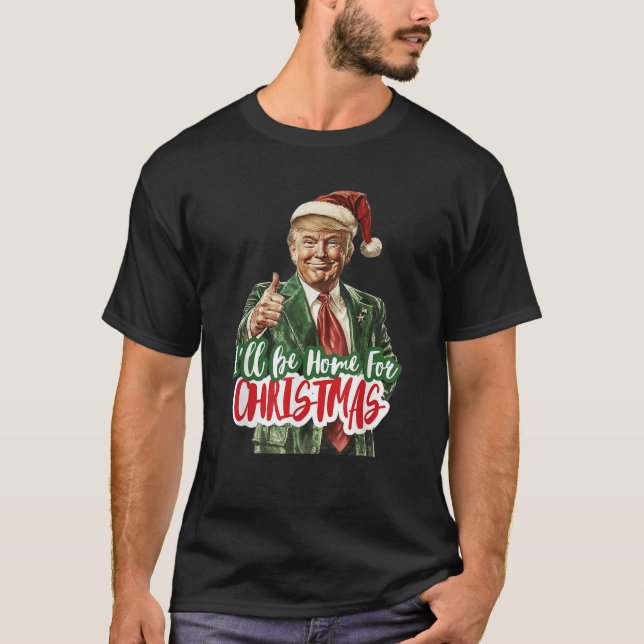 Jag kommer hem till jultomten. t shirt (Framsida)