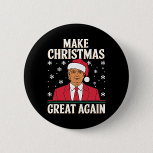 Jag kommer hem till jultomten Trump Julafton Lusny Knapp