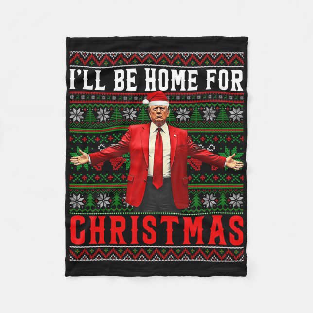 Jag kommer hem till jultomten, Ugly Julafton S Fleecefilt (Framsidan)