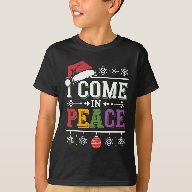 Jag kommer i fred - Jag är fred Xmas Matchande par T Shirt (Framsida)