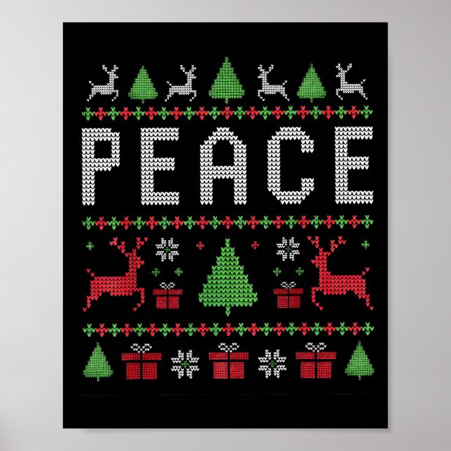 Jag kommer i fred par matchande ful jultröja poster (Framsidan)