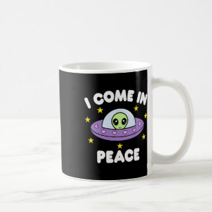 Jag kommer i fred Roligt rymdskepp Alienpar Match Kaffemugg