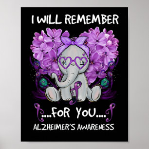 Jag kommer ihåg Alzheimers medvetenhet Poster