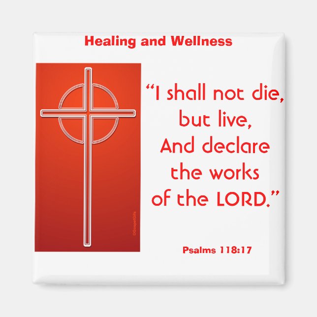 Jag kommer inte att dö, men leva magnet (Framsidan)