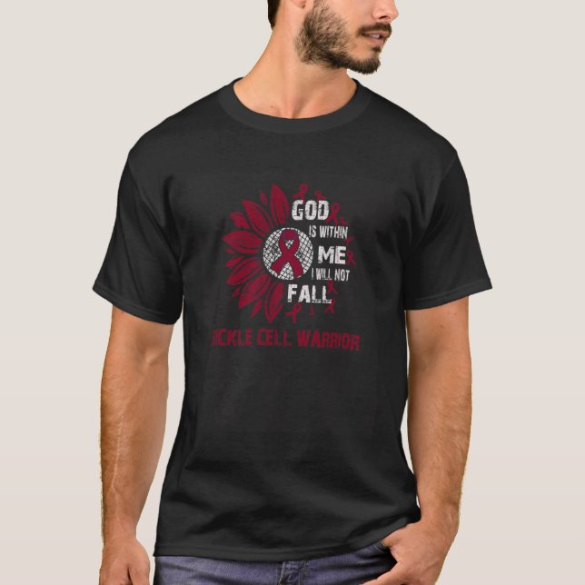 Jag kommer inte att falla under SICKLE CELL-krigar T Shirt (Framsida)