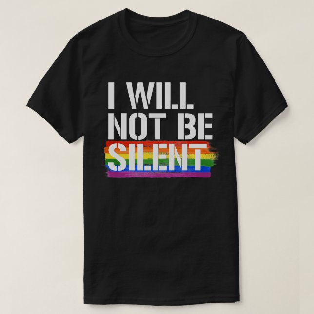 Jag kommer inte att tiga t shirt (Design framsida)