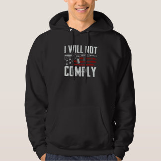 Jag kommer inte att uppfylla Ar15 USA flagga Pro G Hoodie
