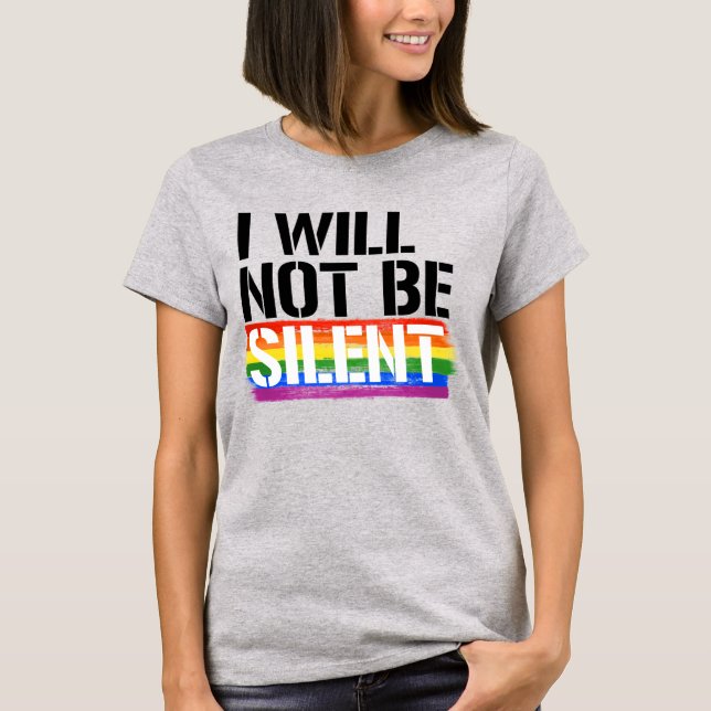 JAG KOMMER INTE ATT VARA SILENT T SHIRT (Framsida)