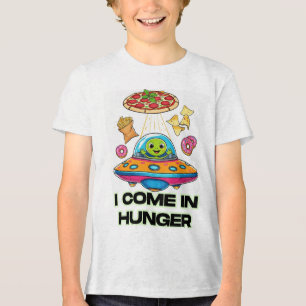 Jag kommer med hunger – Rolig utomjording matdesig T Shirt