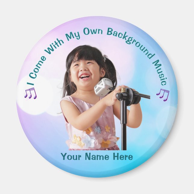 Jag Kommer Med Min Egen Bakgrundsmusik Magnet (Framsidan)
