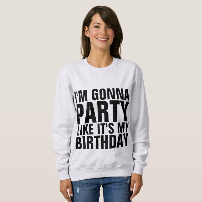 JAG KOMMER PARTY SOM MIN BIRTHDAY T-shirts (Hel framsida)