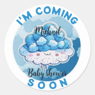 Jag kommer snart... -...en fin blåbärsskabb runt klistermärke