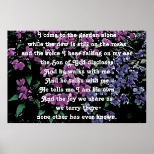 Jag kommer till den trädgårds- ensamma blommigte poster