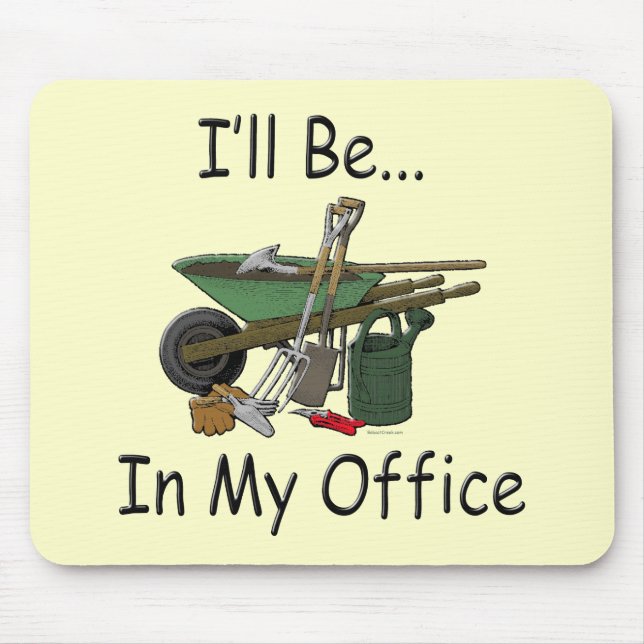 Jag kommer till mitt kontor Garden Musmatta (Framsidan)