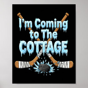 Jag kommer till stugan Hockey Drip Romantik Par Poster