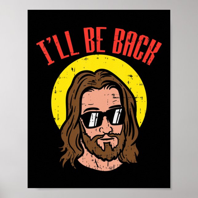 Jag kommer tillbaka Jesus Coola Gud Kristi Religiö Poster (Framsidan)