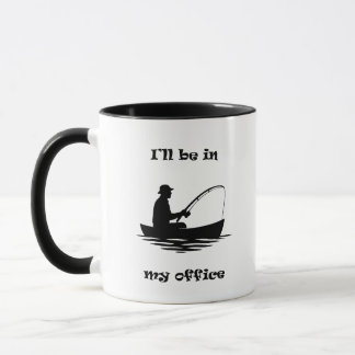 Jag Kommer Vara På Mitt Kontor Roligt Fiskegåva Mugg