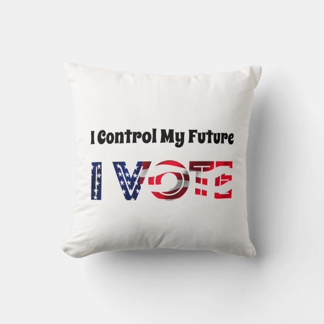 Jag kontrollerar min framtid - Jag röstar Kudde (Framsida)