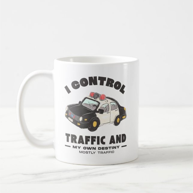 Jag kontrollerar trafiken och styr mitt öde mest t kaffemugg (Vänster)