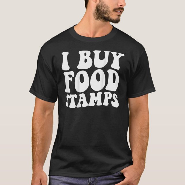 Jag köper Food Frimärke 2 T Shirt (Framsida)