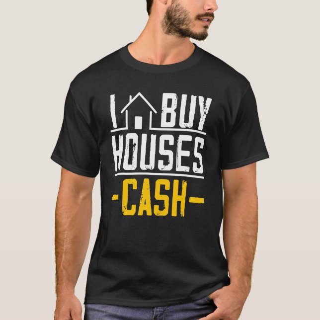Jag köper Houses Pengarar Investor Real Gods Manag T Shirt (Framsida)