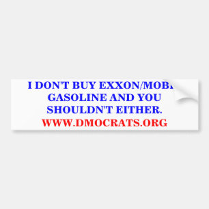 JAG KÖPER INTE EXXON/MOBIL GASOLINSTICKER BILDEKAL