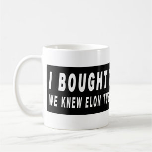 Jag köpte det här innan vi kände Elon Turned MAGA Kaffemugg