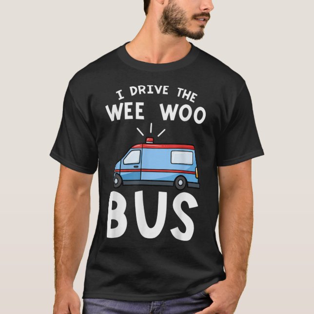 Jag kör Akutet Wee Woo Buss Medical Technical T Shirt (Framsida)