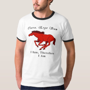 Jag kör, därför mig förmiddagen (hästdesignen t-shirt