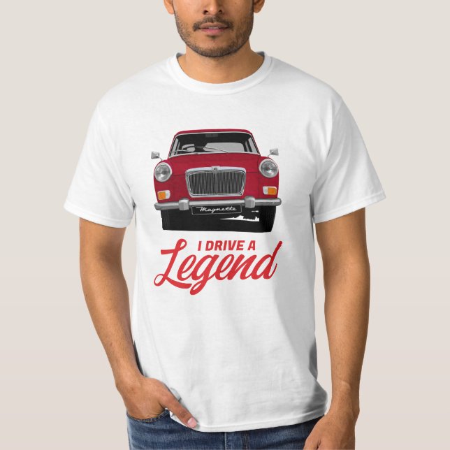 Jag kör en legend - MG Magnette i 18 färg T Shirt (Framsida)