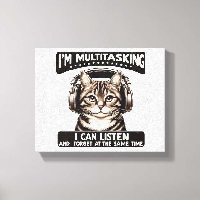 Jag kör flera program samtidigt. canvastryck (Framsida)