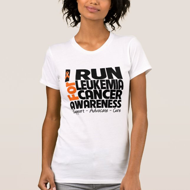 Jag kör för Leukemiacancermedvetenhet Tee Shirt (Framsida)