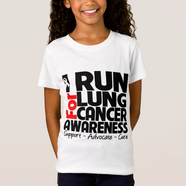 Jag kör för lungcancermedvetenhet tee shirt (Framsida)