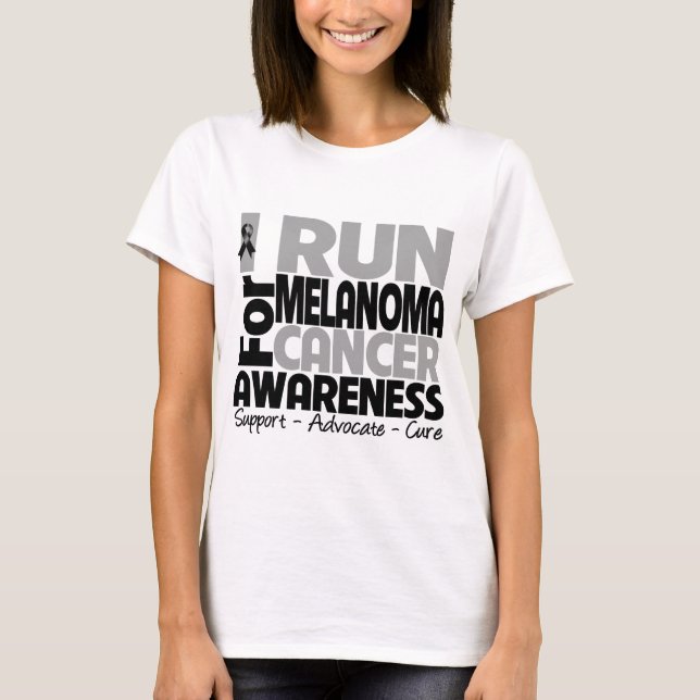 Jag kör för melanommedvetenhet tee shirt (Framsida)