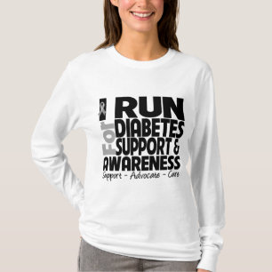 Jag kör för sockersjukamedvetenhet t shirt