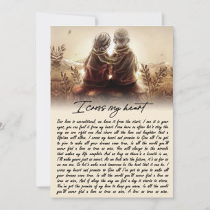 Jag Kor mitt hjärta, ett par gyllene årsdagar Julkort