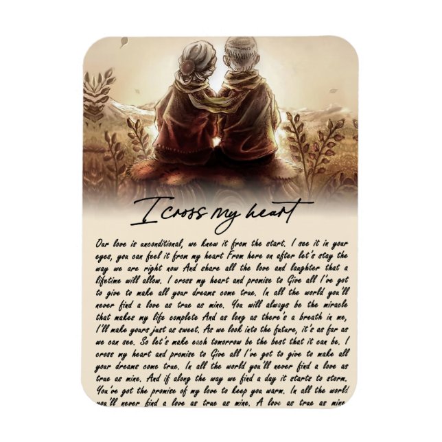 Jag Kor mitt hjärta, ett par gyllene årsdagar Magnet (Vertikal)