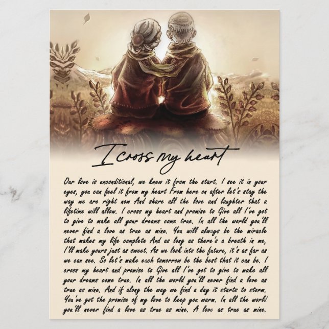 Jag Kor mitt hjärta, ett par gyllene årsdagar Meny (Framsida)