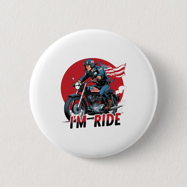 JAG KÖR MOTORCYKEL KNAPP (Framsida)