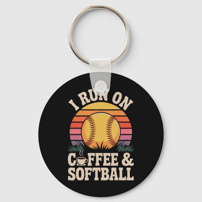 Jag kör på kaffe och Softll  Nyckelring (Framsida)